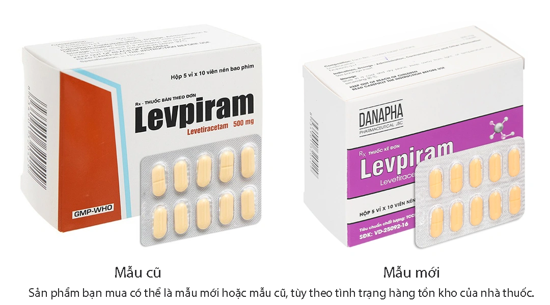 Levpiram 500mg điều trị động kinh (5 vỉ x 10 viên) - 
