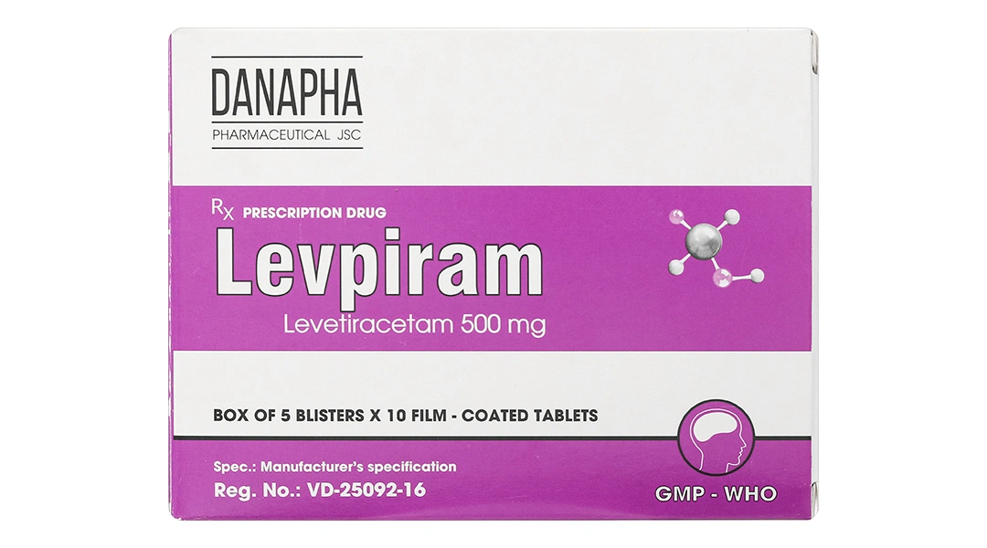 Levpiram 500mg điều trị động kinh (5 vỉ x 10 viên) - 2