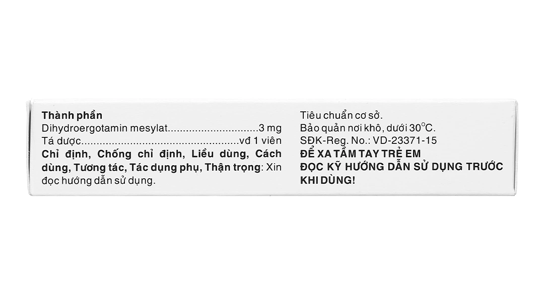 Migomik 3mg trị rối loạn tuần hoàn thế đứng, giảm huyết áp (3 vỉ x 10 viên) - 3