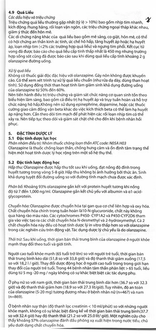 Olmed 5mg trị tâm thần phân liệt (4 vỉ x 7 viên) - 10