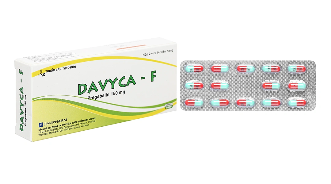 Davyca-F 150mg trị rối loạn lo âu lan tỏa (2 vỉ x 14 viên) - 