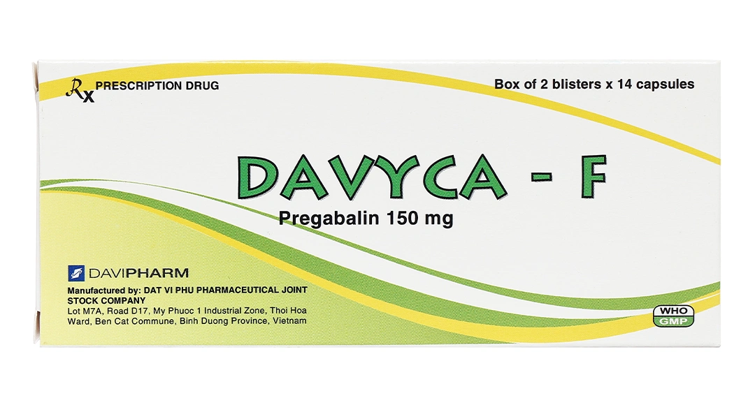Davyca-F 150mg trị rối loạn lo âu lan tỏa (2 vỉ x 14 viên) - 1