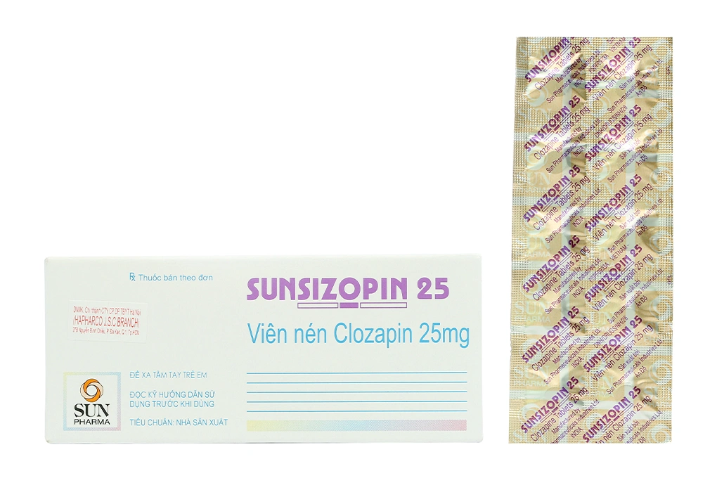 Sunsizopin 25 trị chứng tâm thần phân liệt (5 vỉ x 10 viên) - 
