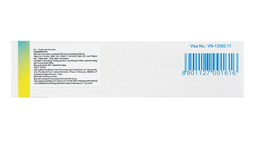 Syndopa 275 trị Parkinson (5 vỉ x 10 viên) - 3