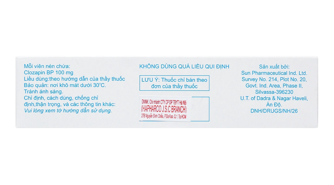 Sunsizopin 100 trị tâm thần phân liệt (5 vỉ x 10 viên) - 2