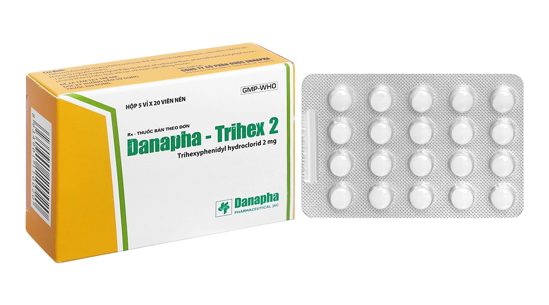 Danapha-Trihex 2 trị Parkinson (5 vỉ x 20 viên) - 