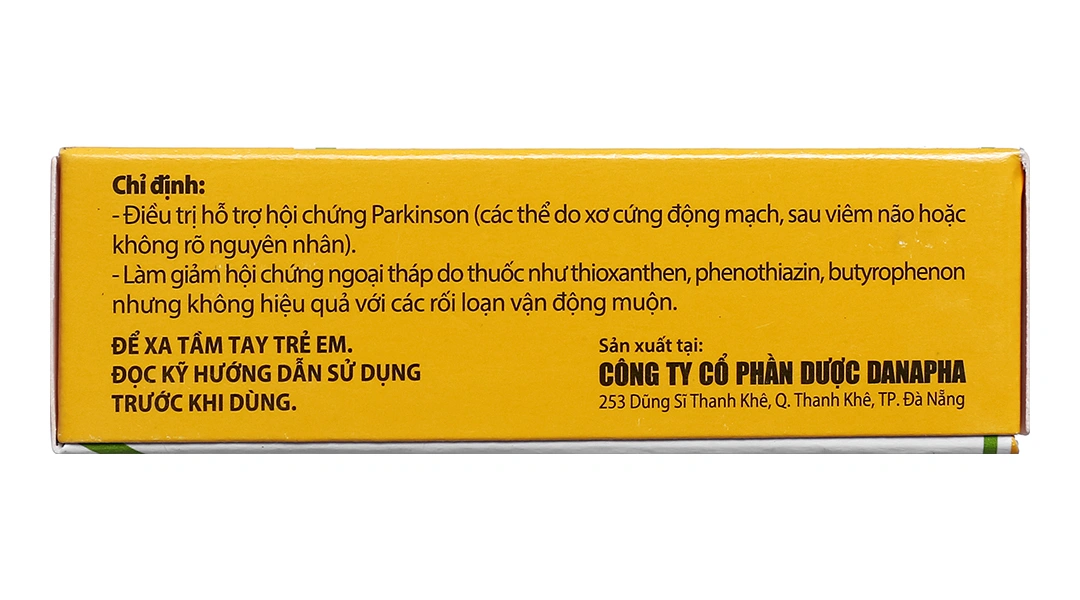 Danapha-Trihex 2 trị Parkinson (5 vỉ x 20 viên) - 3