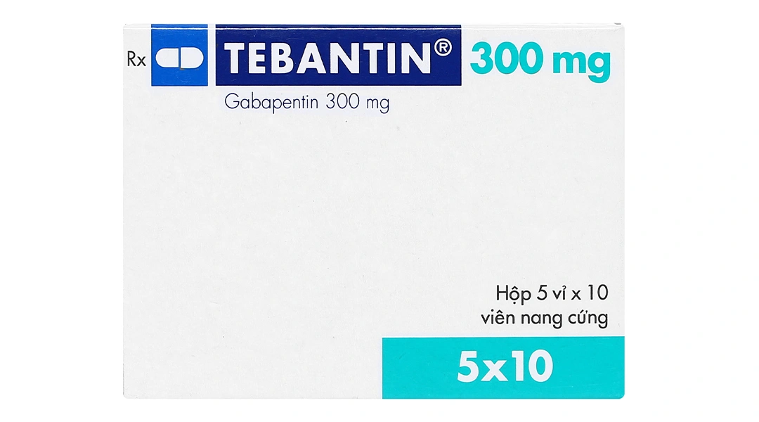 Tebantin 300mg trị động kinh, đau dây thần kinh ngoại biên (5 vỉ x 10 viên) - 2