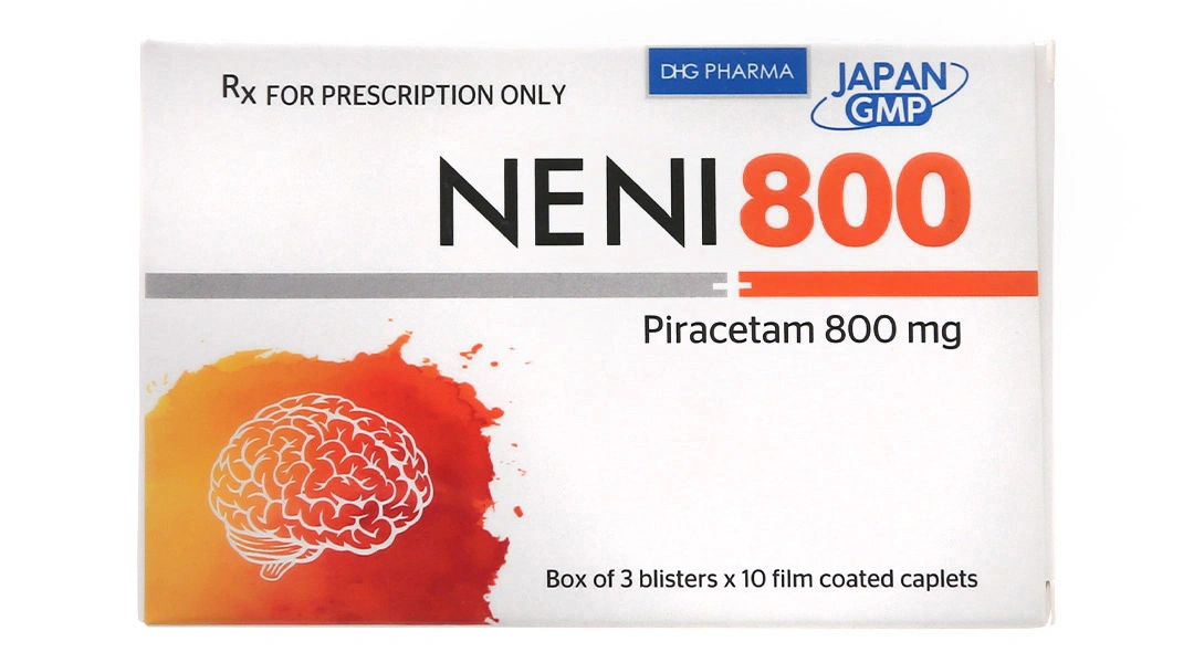 Neni 800 trị triệu chứng chóng mặt, nhức đầu, mê sảng nặng (3 vỉ x 10 viên) - 1