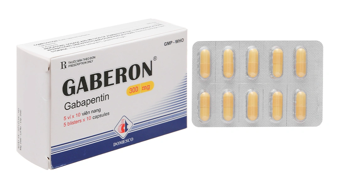 Gaberon 300mg hỗ trợ trị động kinh cục bộ (5 vỉ x 10 viên) - 