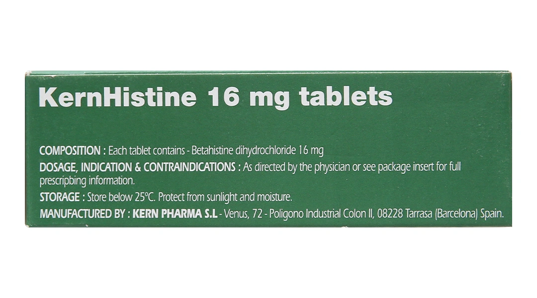 KernHistine 16mg tablets trị chóng mặt, rối loạn tiền đình (3 vỉ x 10 viên) - 4