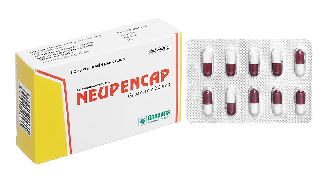 Neupencap 300mg trị động kinh, đau dây thần kinh (3 vỉ x 10 viên) - 