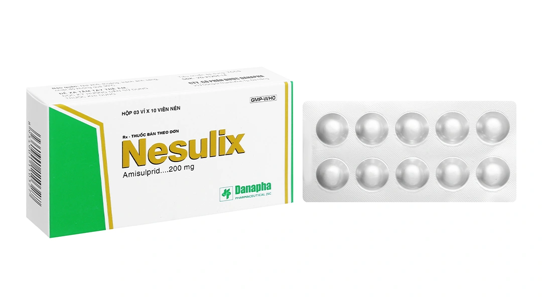 Nesulix 200mg trị tâm thần phân liệt (3 vỉ x 10 viên) - 