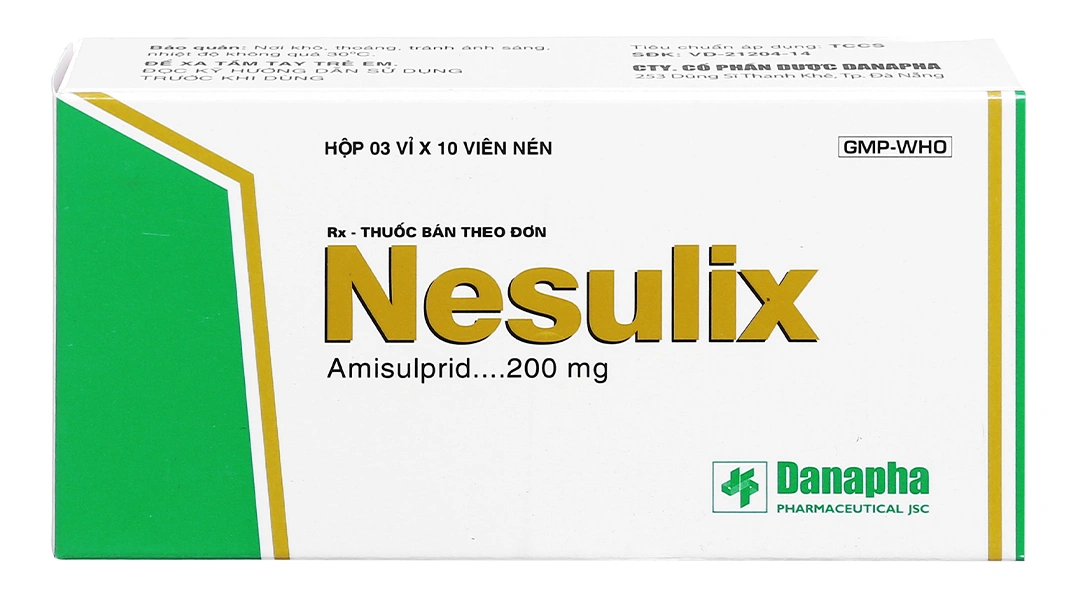 Nesulix 200mg trị tâm thần phân liệt (3 vỉ x 10 viên) - 1