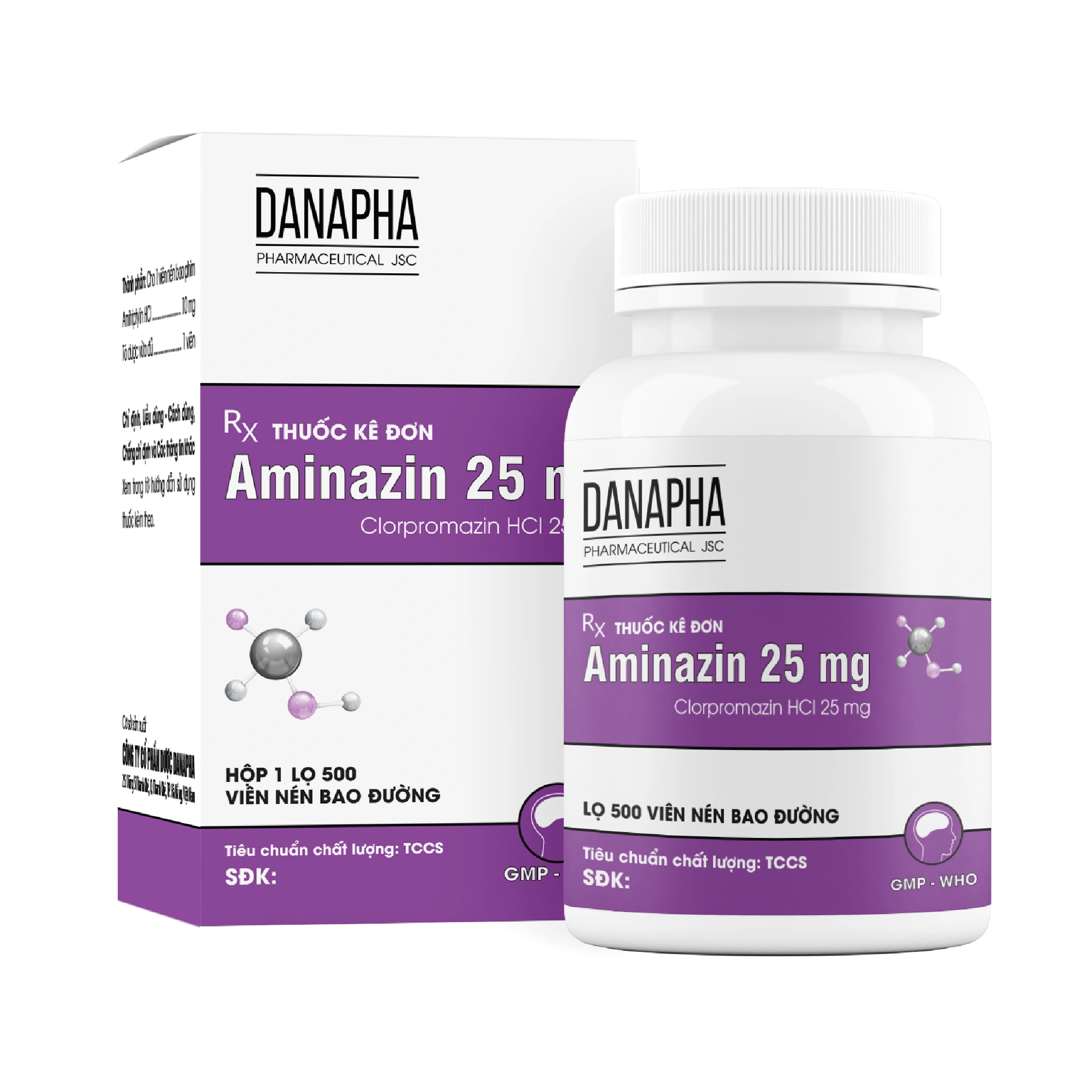 Aminazin 25mg điều trị rối loạn tâm thần lọ 500 viên - 1