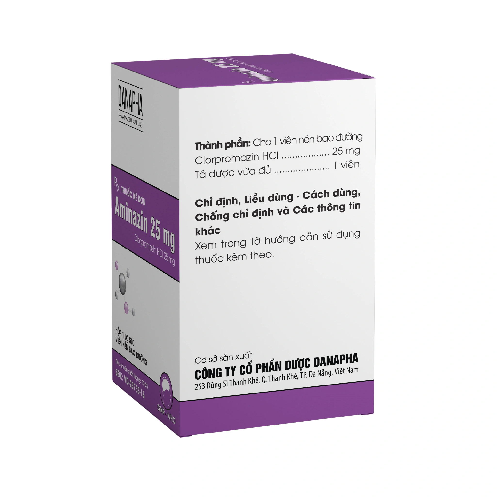 Aminazin 25mg điều trị rối loạn tâm thần lọ 500 viên - 2