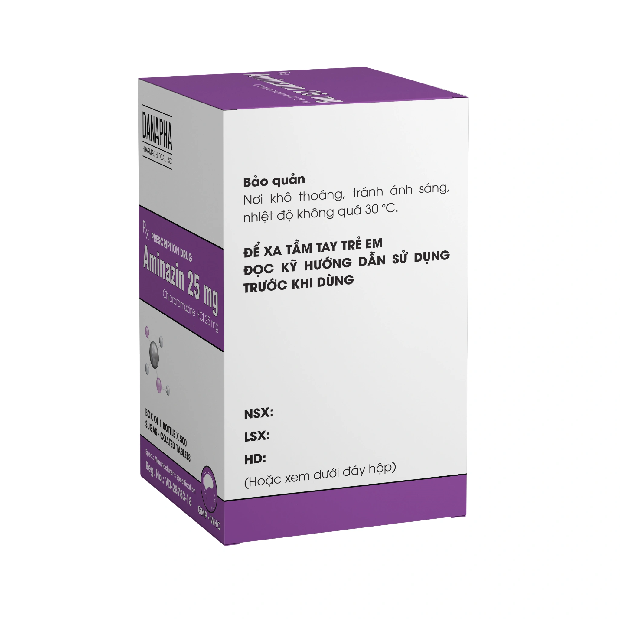 Aminazin 25mg điều trị rối loạn tâm thần lọ 500 viên - 3