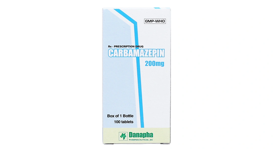 Carbamazepin 200mg trị động kinh, đau dây thần kinh lọ 100 viên - 1