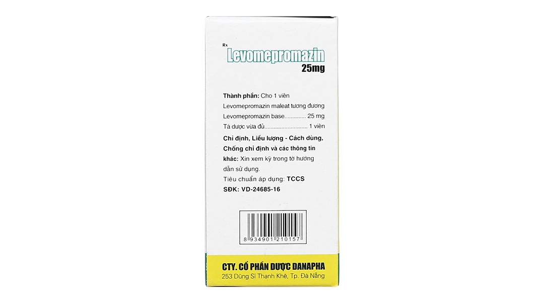 Levomepromazin Danapha 25mg trị tâm thần phân liệt lọ 100 viên - 10
