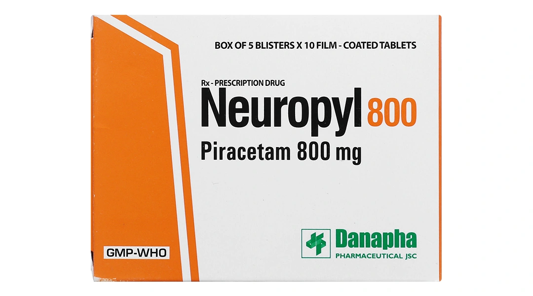 Neuropyl 800 trị chóng mặt, giật rung cơ (5 vỉ x 10 viên) - 2