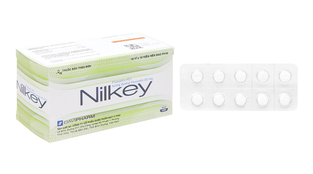 Nilkey 20mg trị bệnh trầm cảm, hội chứng hoảng sợ (10 vỉ x 10 viên) - 