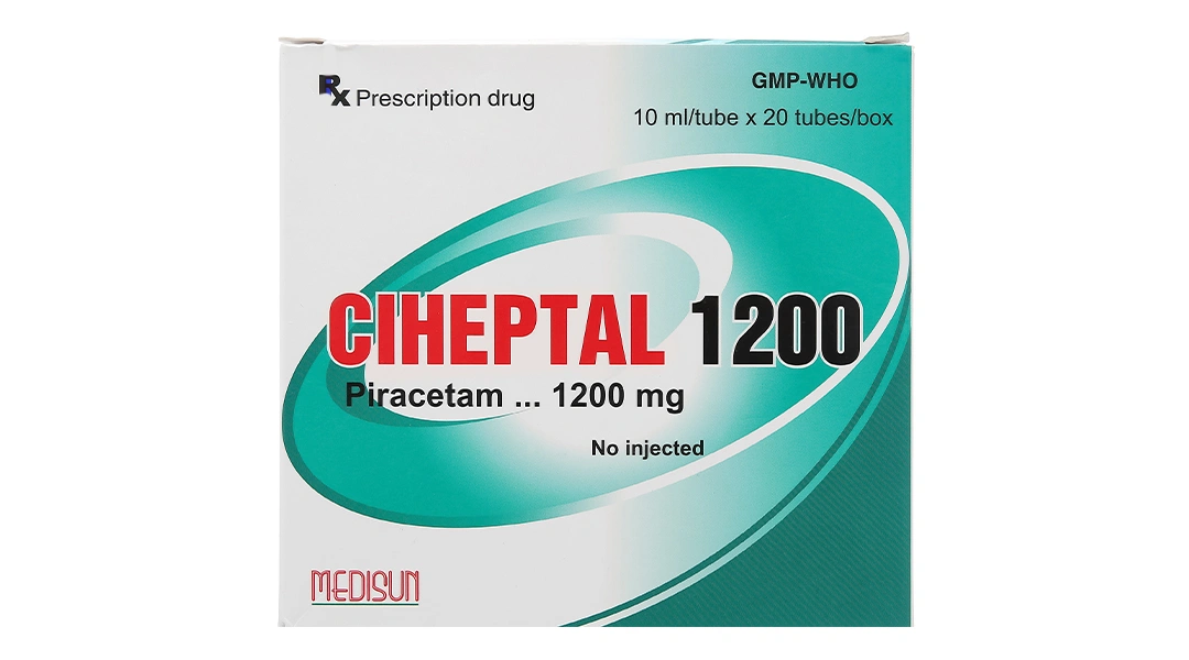 Dung dịch uống Ciheptal 1200 trị rối loạn nhận thức, chóng mặt (20 ống x 10ml) - 1