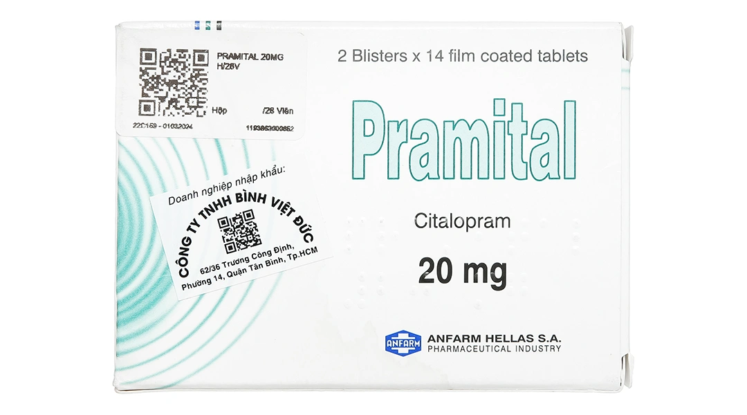 Pramital 20mg trị trầm cảm (2 vỉ x 14 viên) - 1