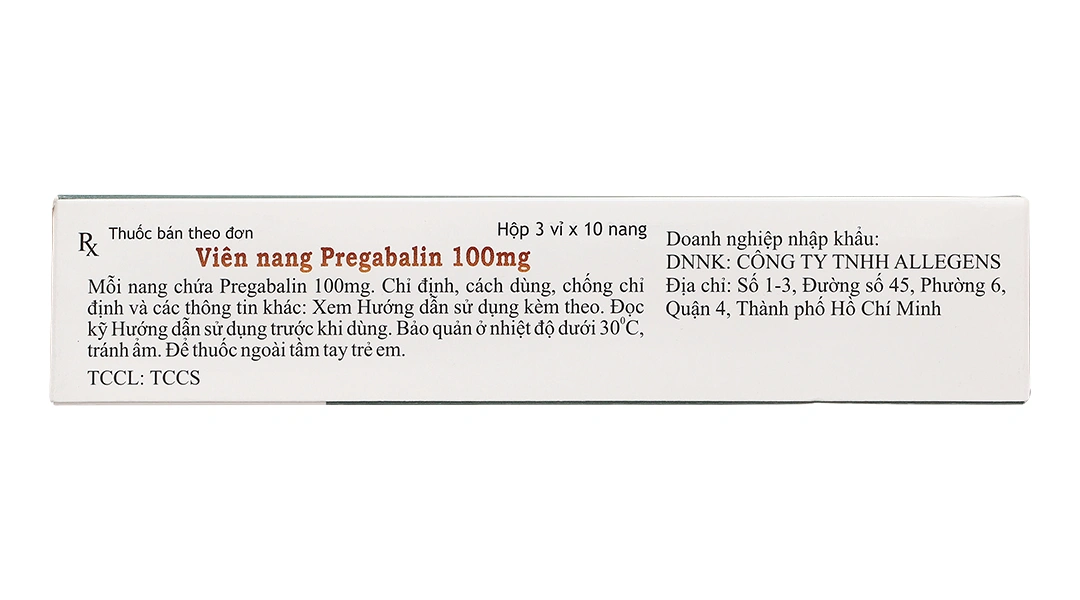 Prega 100 điều trị động kinh, đau dây thần kinh (3 vỉ x 10 viên) - 1