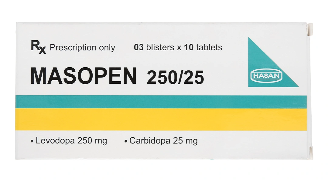 Masopen 250/25 trị Parkinson (3 vỉ x 10 viên) - 2
