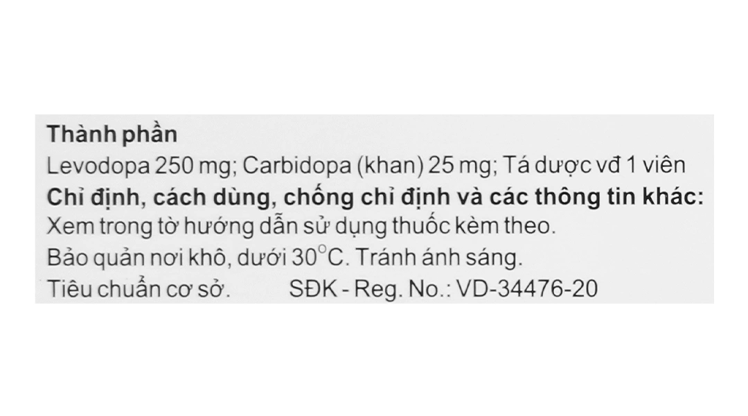 Masopen 250/25 trị Parkinson (3 vỉ x 10 viên) - 5