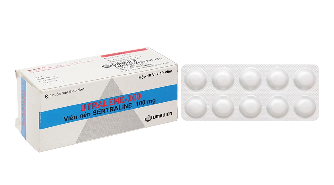 Utralene-100 trị chứng trầm cảm, rối loạn ám ảnh cưỡng bức (10 vỉ x 10 viên) - 1