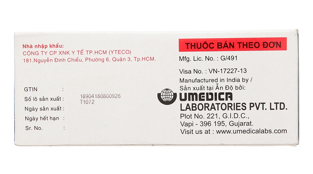 Utralene-100 trị chứng trầm cảm, rối loạn ám ảnh cưỡng bức (10 vỉ x 10 viên) - 4