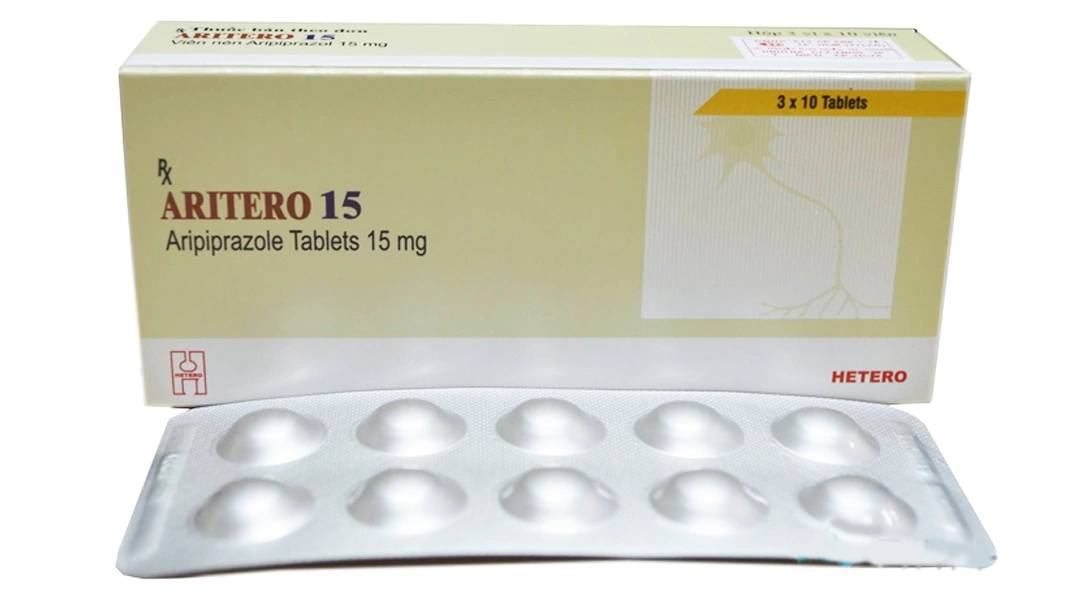 Aritero 15 trị rối loạn lưỡng cực, tâm thần phân liệt (3 vỉ x 10 viên) - 