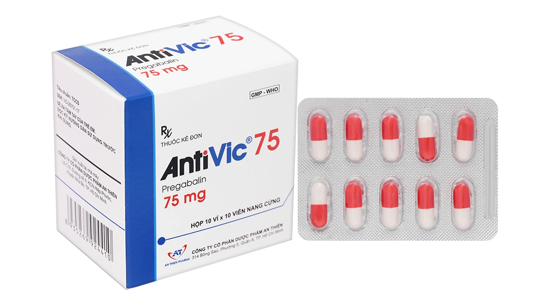 AntiVic 75 trị động kinh, rối loạn lo âu (10 vỉ x 10 viên) - 