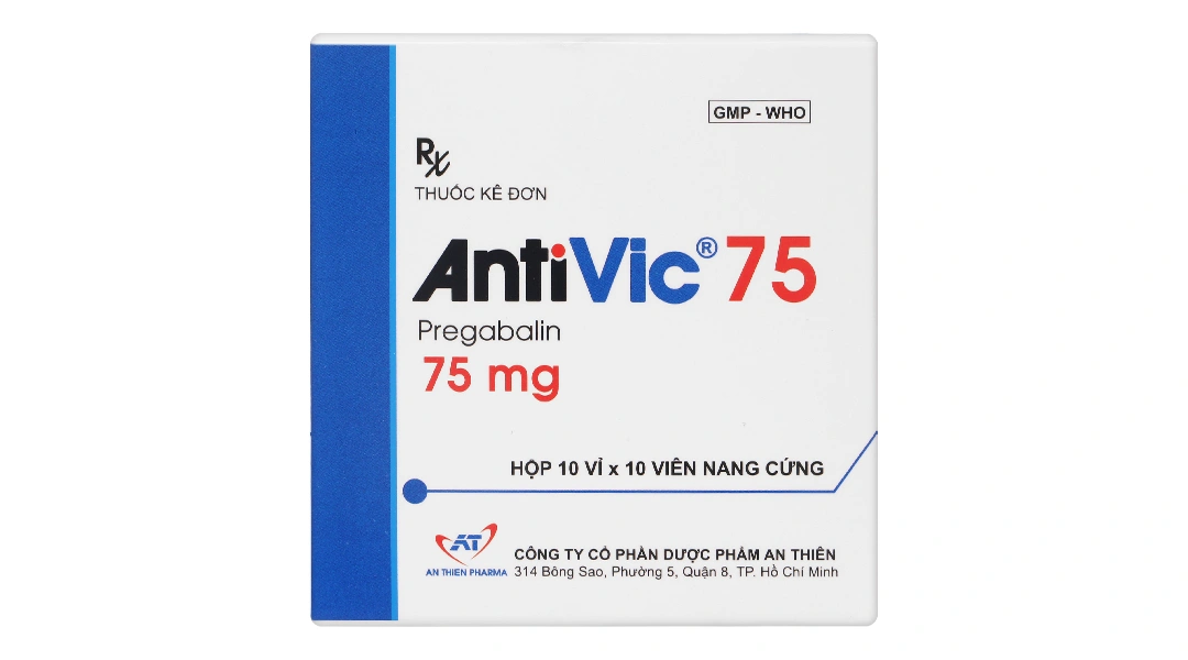 AntiVic 75 trị động kinh, rối loạn lo âu (10 vỉ x 10 viên) - 1