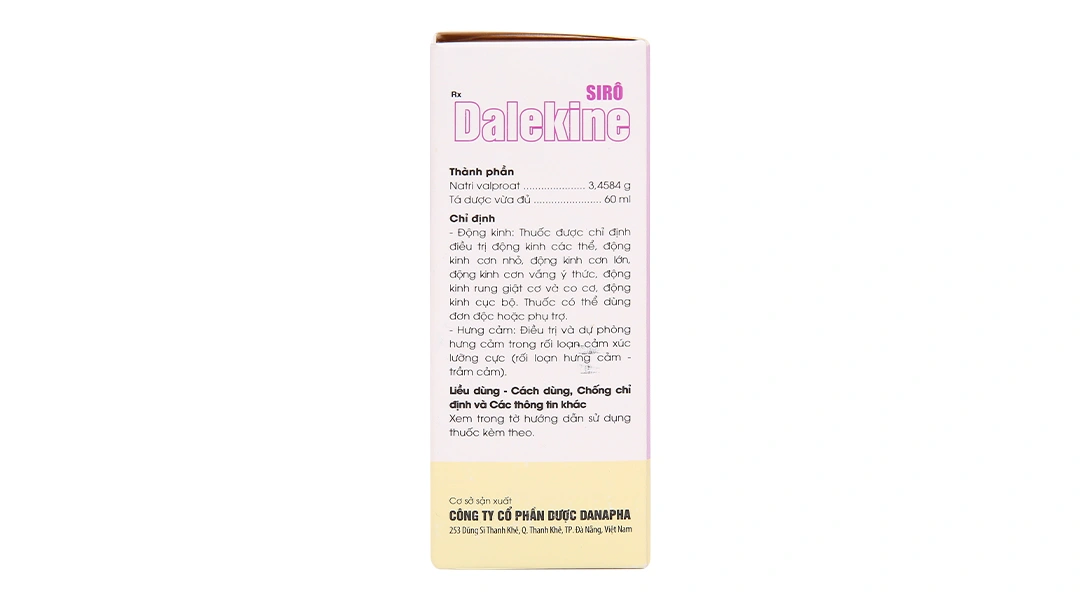 Sirô Dalekine điều trị động kinh các thể, điều trị & dự phòng hưng cảm chai 60ml - 2