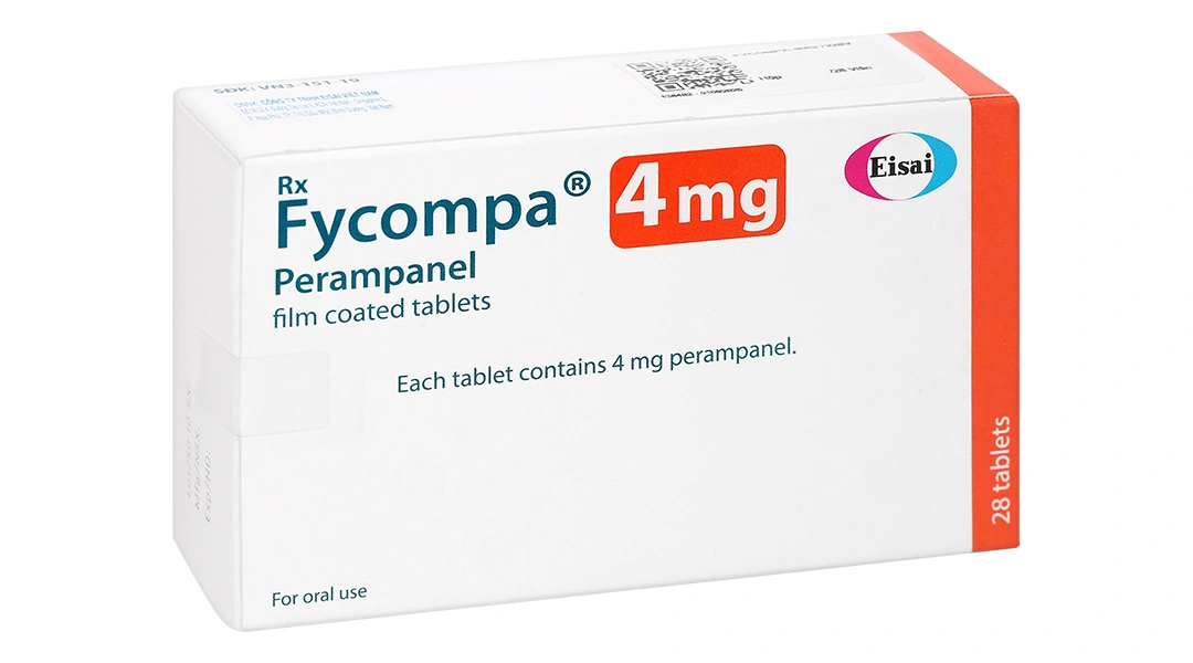 Fycompa 4mg điều trị bổ trợ cơn động kinh khởi phát cục bộ (2 vỉ x 14 viên) - 