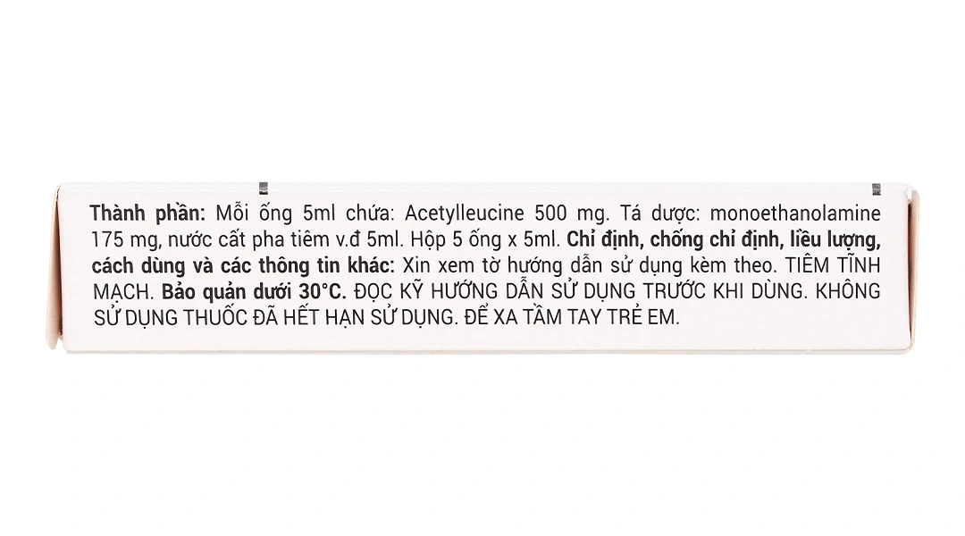 Dung dịch tiêm Tanganil 500mg/5ml trị triệu chứng cơn chóng mặt (5 ống x 5ml) - 2