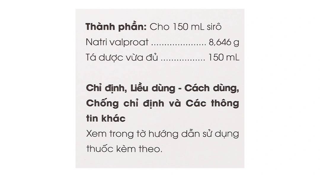 Sirô Dalekine 57,64mg/ml điều trị động kinh chai 150ml - 4