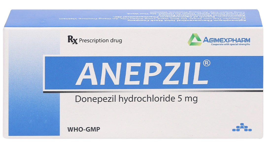 Anepzil 5mg điều trị triệu chứng suy giảm trí nhớ (3 vỉ x 10 viên) - 1