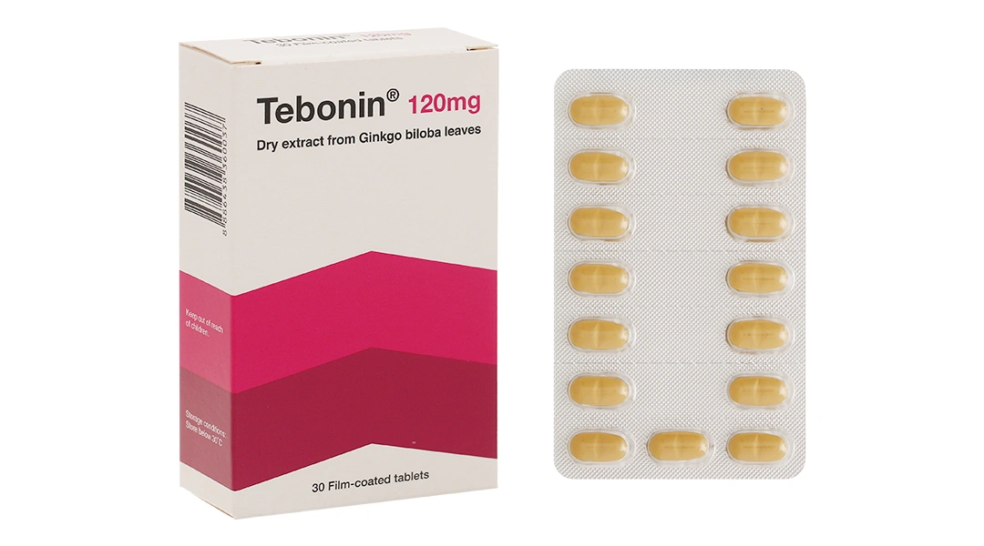 Tebonin 120mg tuần hoàn máu não, cải thiện trí nhớ (2 vỉ x 15 viên) - 