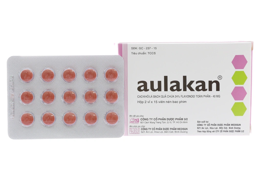 Aulakan 40mg tuần hoàn máu não, cải thiện trí nhớ (2 vỉ x 15 viên) - 