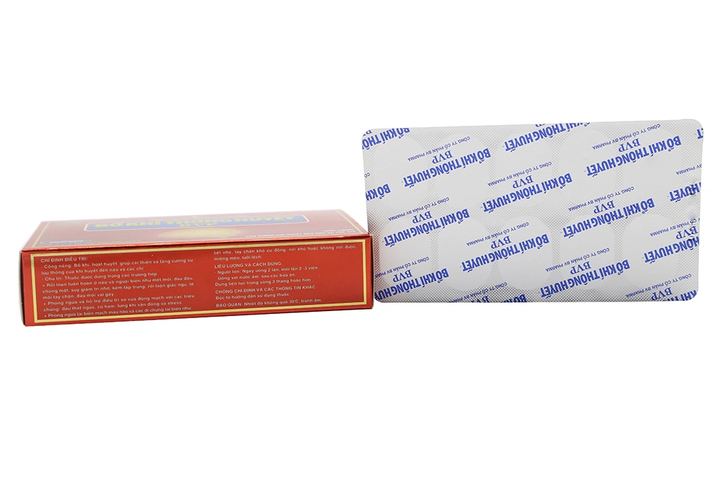 Bổ Khí Thông Huyết BVP trị rối loạn tuần hoàn não (3 vỉ x 10 viên) - 1