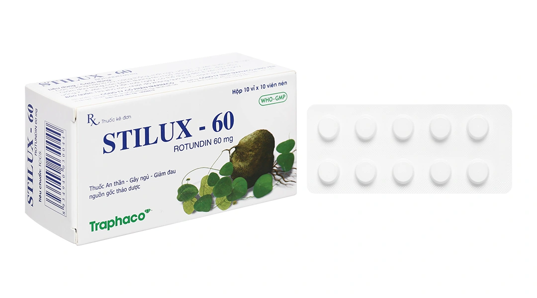 Stilux-60 giảm lo âu, căng thẳng (10 vỉ x 10 viên) - 