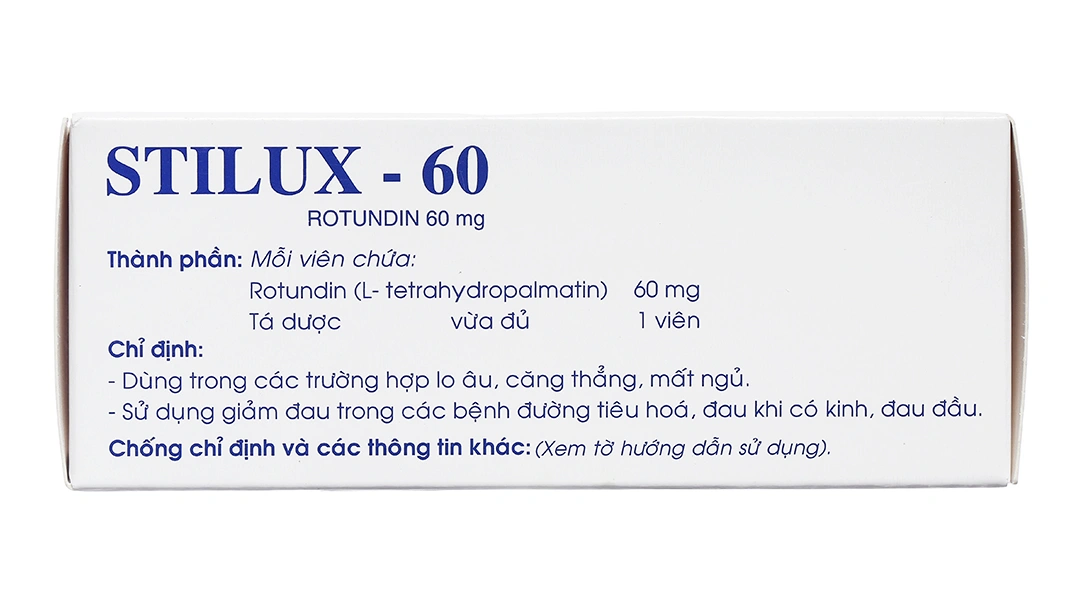 Stilux-60 giảm lo âu, căng thẳng (10 vỉ x 10 viên) - 2