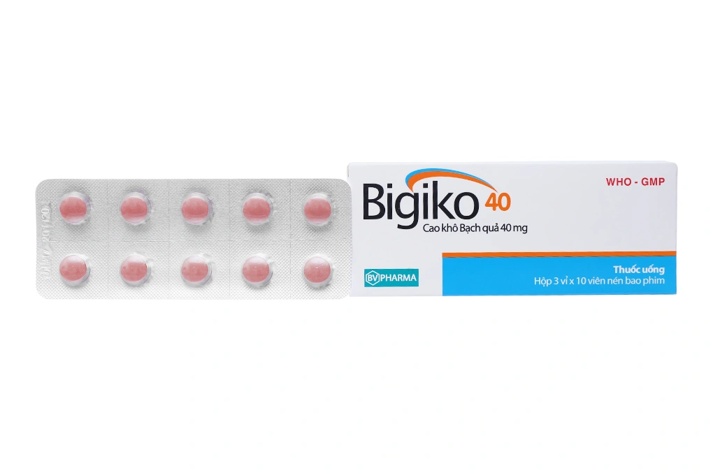 Bigiko 40 tuần hoàn máu não, cải thiện trí nhớ (3 vỉ x 10 viên) - 1