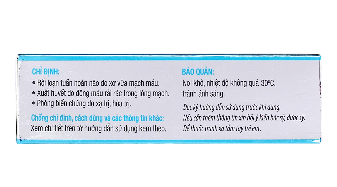 Hoạt Huyết CM3 rối loạn tuần hoàn não do xơ vữa động mạch (3 vỉ x 10 viên) - 2