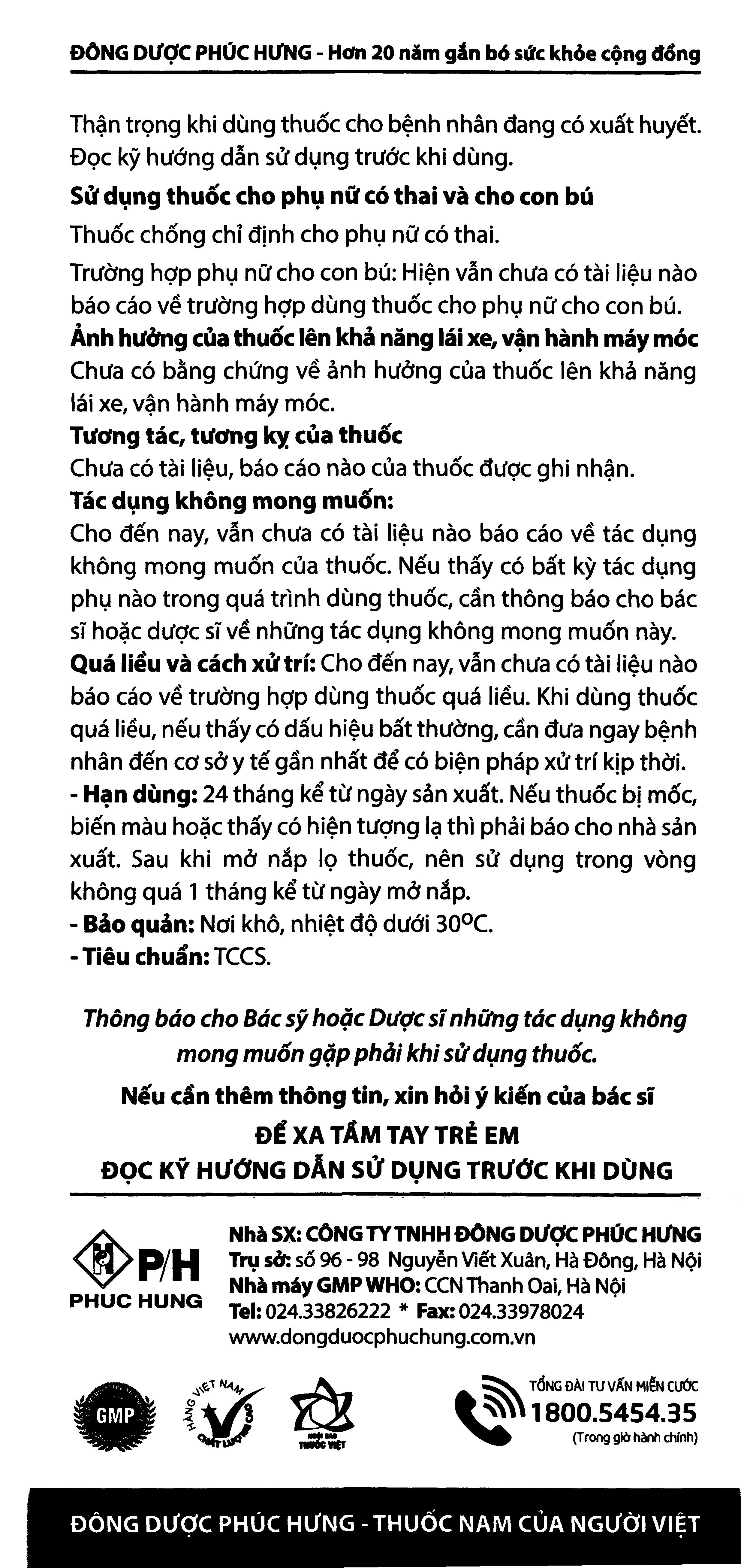 Cao lỏng Hoạt Huyết Thông Mạch P/H tăng tuần hoàn máu não, cải thiện trí nhớ chai 250ml - 7