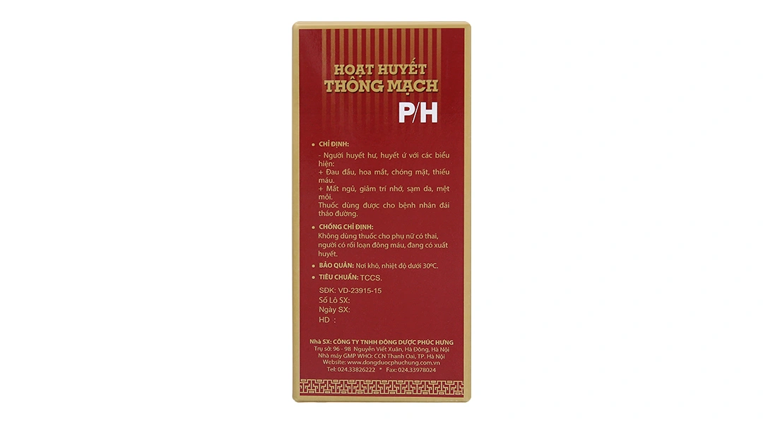 Cao lỏng Hoạt Huyết Thông Mạch P/H tăng tuần hoàn máu não, cải thiện trí nhớ chai 250ml - 2