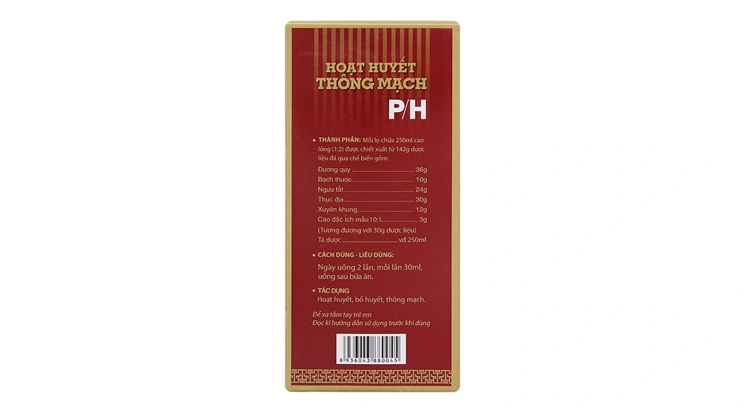 Cao lỏng Hoạt Huyết Thông Mạch P/H tăng tuần hoàn máu não, cải thiện trí nhớ chai 250ml - 3